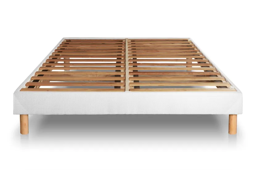 Ensemble Matelas Sommier 140x200 cm - Sommier Blanc (en kit) - Suite