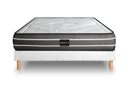 Ensemble Matelas Sommier 140x190 cm - Sommier Blanc (en kit) - Exclusive
