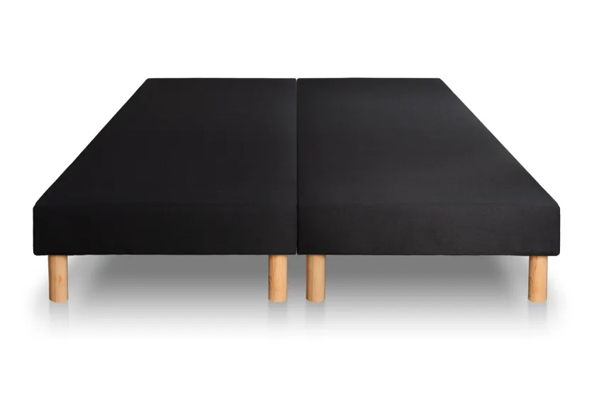 Ensemble Matelas Sommier 200x200 cm - 2 Sommiers Noirs (déjà monté) - Privilège