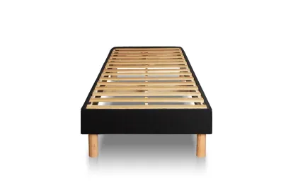 Ensemble Matelas Sommier 80x200 cm - Sommier Noir (en kit) - Privilège