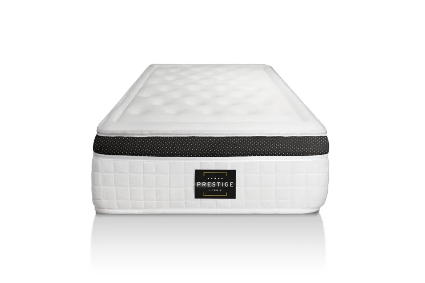 Ensemble Matelas Sommier 90x200 cm - Sommier Blanc (en kit) - Privilège