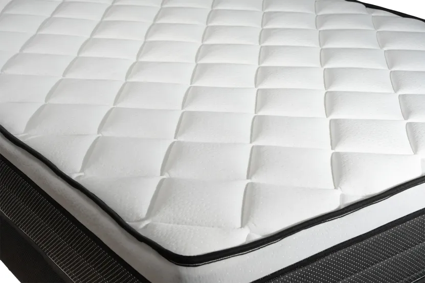 Ensemble Matelas Sommier 120x190 cm - Sommier Noir (déjà monté) - Suite
