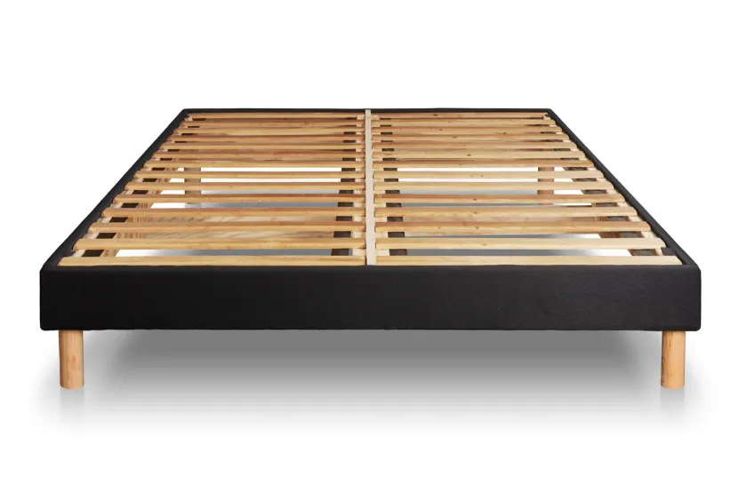 Ensemble Matelas Sommier 180x200 cm - Sommier Noir (en kit) - Supérieur