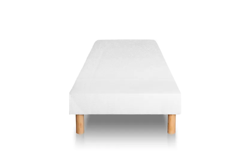 Ensemble Matelas Sommier 90x200 cm - Sommier Blanc (déjà monté) - Supérieur