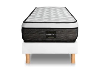 Ensemble Matelas Sommier 80x190 cm - Sommier Blanc (en kit) - Suite