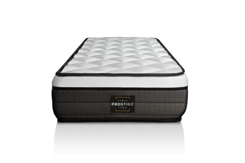 Ensemble Matelas Sommier 80x190 cm - Sommier Noir (en kit) - Suite