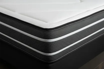 Ensemble Matelas Sommier 140x200 cm - Sommier Noir (en kit) - Exclusive