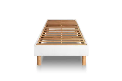 Ensemble Matelas Sommier 80x190 cm - Sommier Blanc (en kit) - Exclusive