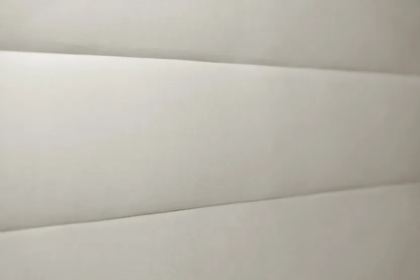 Tête de lit 200 cm Lignes - Tissu Velours Taupe