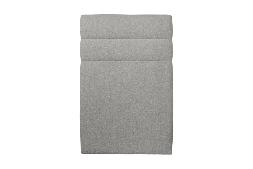 Tête de lit 90 cm Lignes - Tissu Bouclette Gris