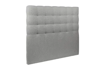 Tête de lit 180 cm Capitonnée - Tissu Bouclette Gris
