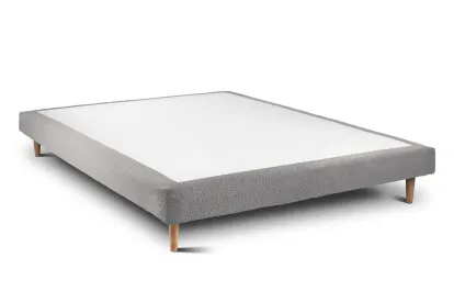Sommier Tapissier 135x190 cm - H29 cm - Bouclette - Gris