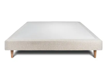 Sommier Tapissier 150x190 cm - H29 cm - Bouclette - Beige clair