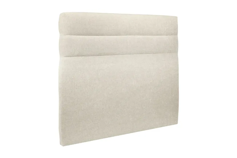 Tête de lit 180 cm Lignes - Tissu Toile Natté Beige Clair