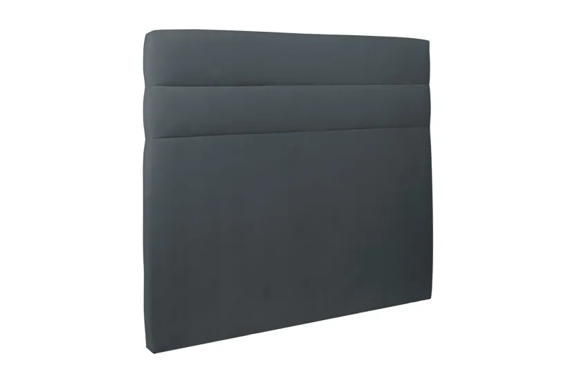 Tête de lit 200 cm Lignes - Tissu Velours Gris Anthracite