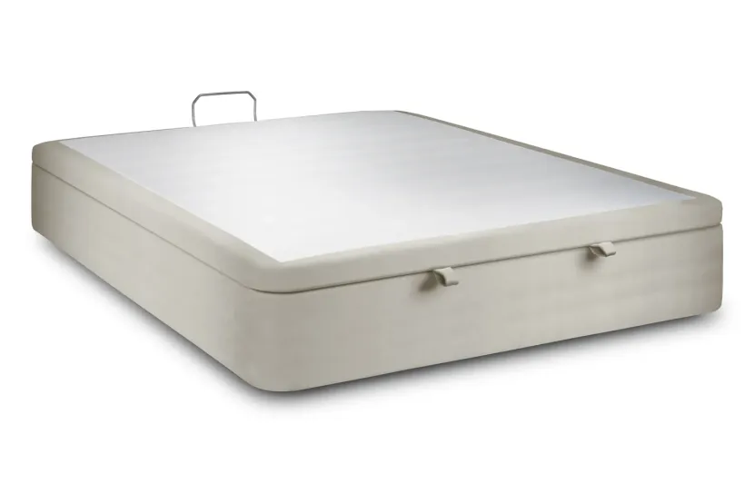 Sommier Coffre 180x200 cm - Velours - Taupe
