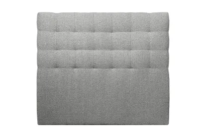 Tête de lit 150 cm Capitonnée - Tissu Bouclette Gris