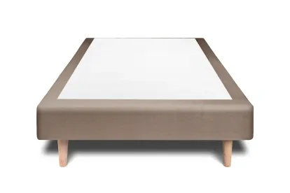 Sommier Tapissier 80x200 cm - H29 cm - Velours - Taupe