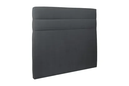 Tête de lit 160 cm Lignes - Tissu Velours Gris Anthracite