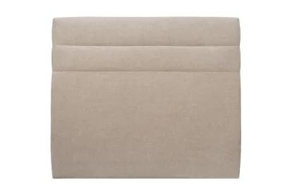 Tête de lit 150 cm Lignes - Tissu Toile Natté Beige Brun