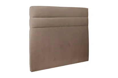 Tête de lit 135 cm Lignes - Tissu Velours Taupe