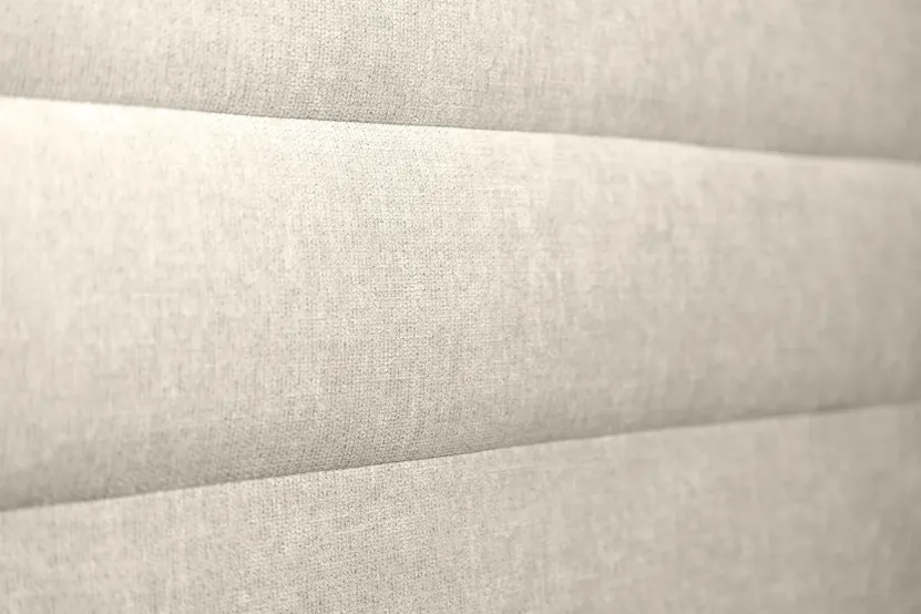 Tête de lit 180 cm Lignes - Tissu Toile Natté Beige Clair