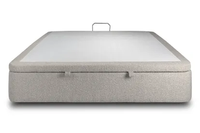 Sommier Coffre 160x200 cm - Bouclette - Gris