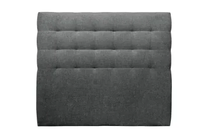 Tête de lit 160 cm Capitonnée - Tissu Toile Natté Gris Anthracite