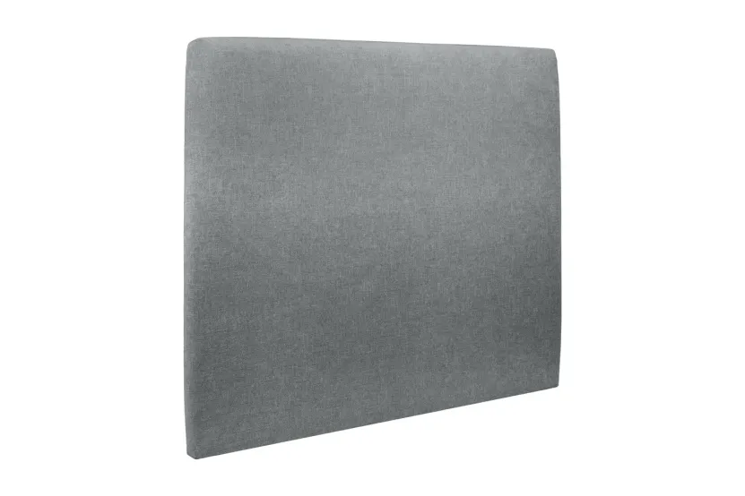 Tête de lit 135 cm Tapissée - Tissu Toile Natté Gris Anthracite