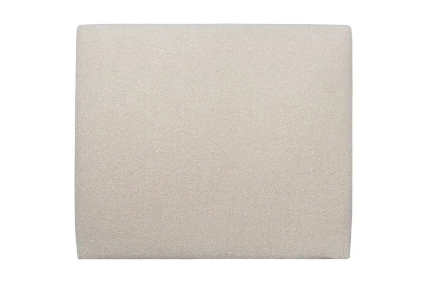 Tête de lit 140 cm Tapissée - Tissu Bouclette Beige Clair