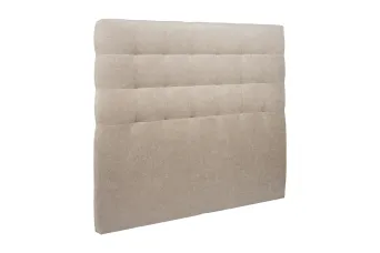 Tête de lit 160 cm Capitonnée - Tissu Toile Natté Beige Brun