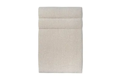 Tête de lit 90 cm Lignes - Tissu Bouclette Beige Clair
