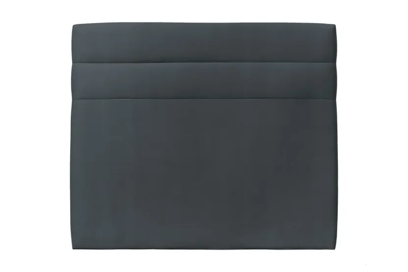 Tête de lit 150 cm Lignes - Tissu Velours Gris Anthracite