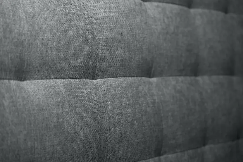 Tête de lit 150 cm Capitonnée - Tissu Toile Natté Gris Anthracite