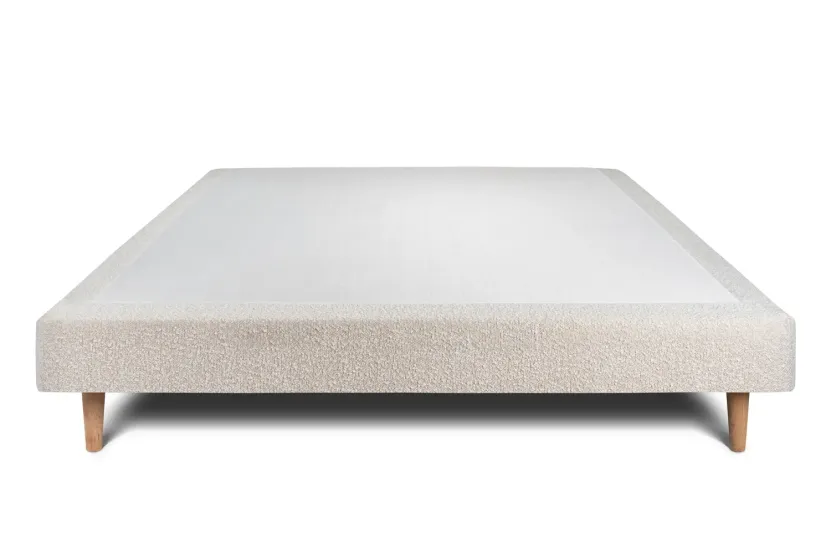 Sommier Tapissier 160x200 cm (déjà monté) - Bouclette - Beige Clair