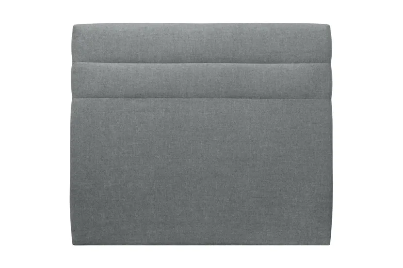 Tête de lit 150 cm Lignes - Tissu Toile Natté Gris Anthracite