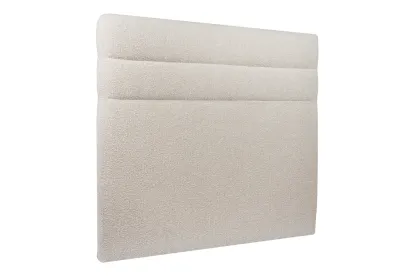 Tête de lit 180 cm Lignes - Tissu Bouclette Beige Clair