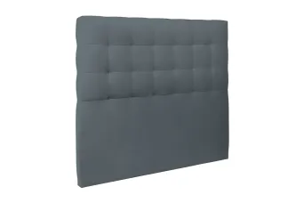 Tête de lit 150 cm Capitonnée - Tissu Velours Gris Anthracite