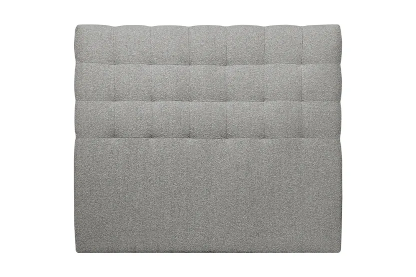 Tête de lit 180 cm Capitonnée - Tissu Bouclette Gris