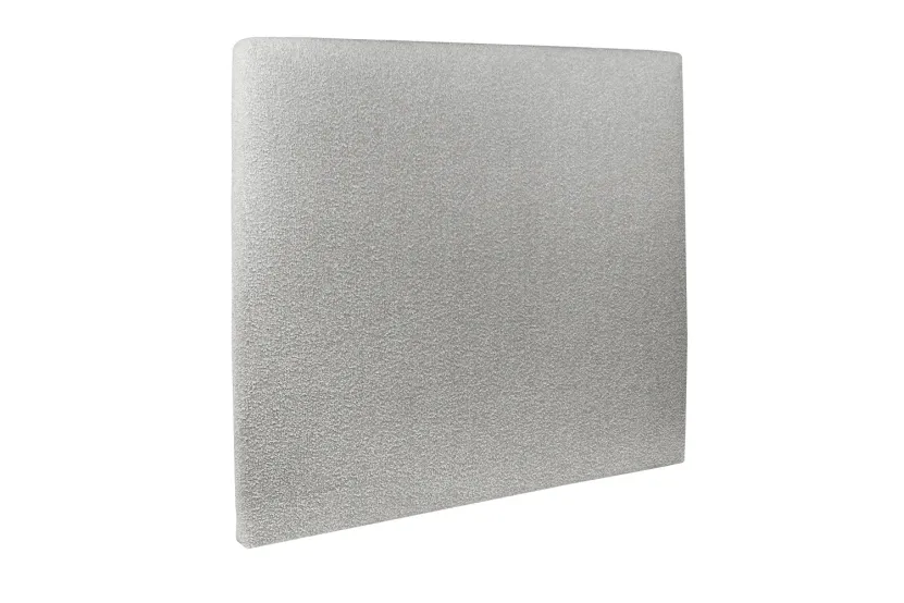 Tête de lit 135 cm Tapissée - Tissu Bouclette Gris
