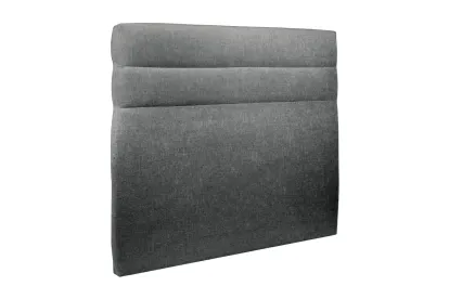 Tête de lit 200 cm Lignes - Tissu Toile Natté Gris Anthracite