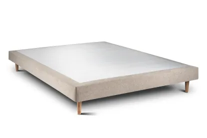 Sommier Tapissier 160x200 cm - H29 cm - Toile nattée - Beige brun