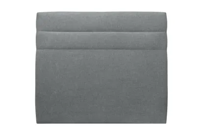 Tête de lit 140 cm Lignes - Tissu Toile Natté Gris Anthracite