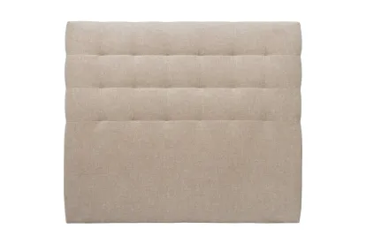 Tête de lit 160 cm Capitonnée - Tissu Toile Natté Beige Brun