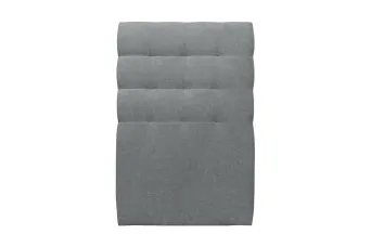 Tête de lit 90 cm Capitonnée - Tissu Toile Natté Gris Anthracite