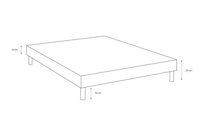 Sommier Tapissier 150x190 cm - H29 cm - Bouclette - Gris