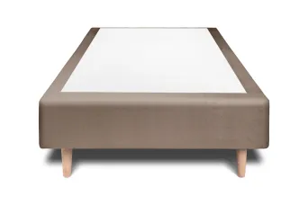 Sommier Tapissier 90x200 cm - H35 cm - Velours - Taupe