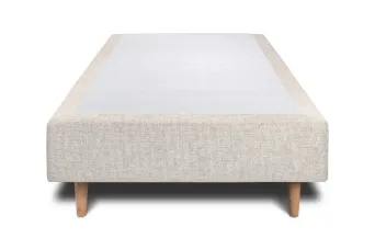 Sommier Tapissier 100x200 cm - H35 cm - Toile nattée - Beige clair