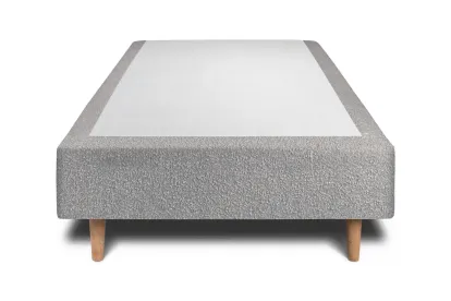 Sommier Tapissier 80x200 cm - H35 cm - Bouclette - Gris